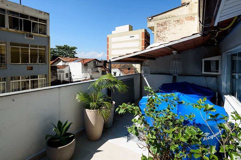Varanda com Vista pro Cristo - 2 Quartos na Urca