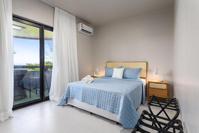 Novo Vista Mar com Varanda - Mobiliado e Decorado